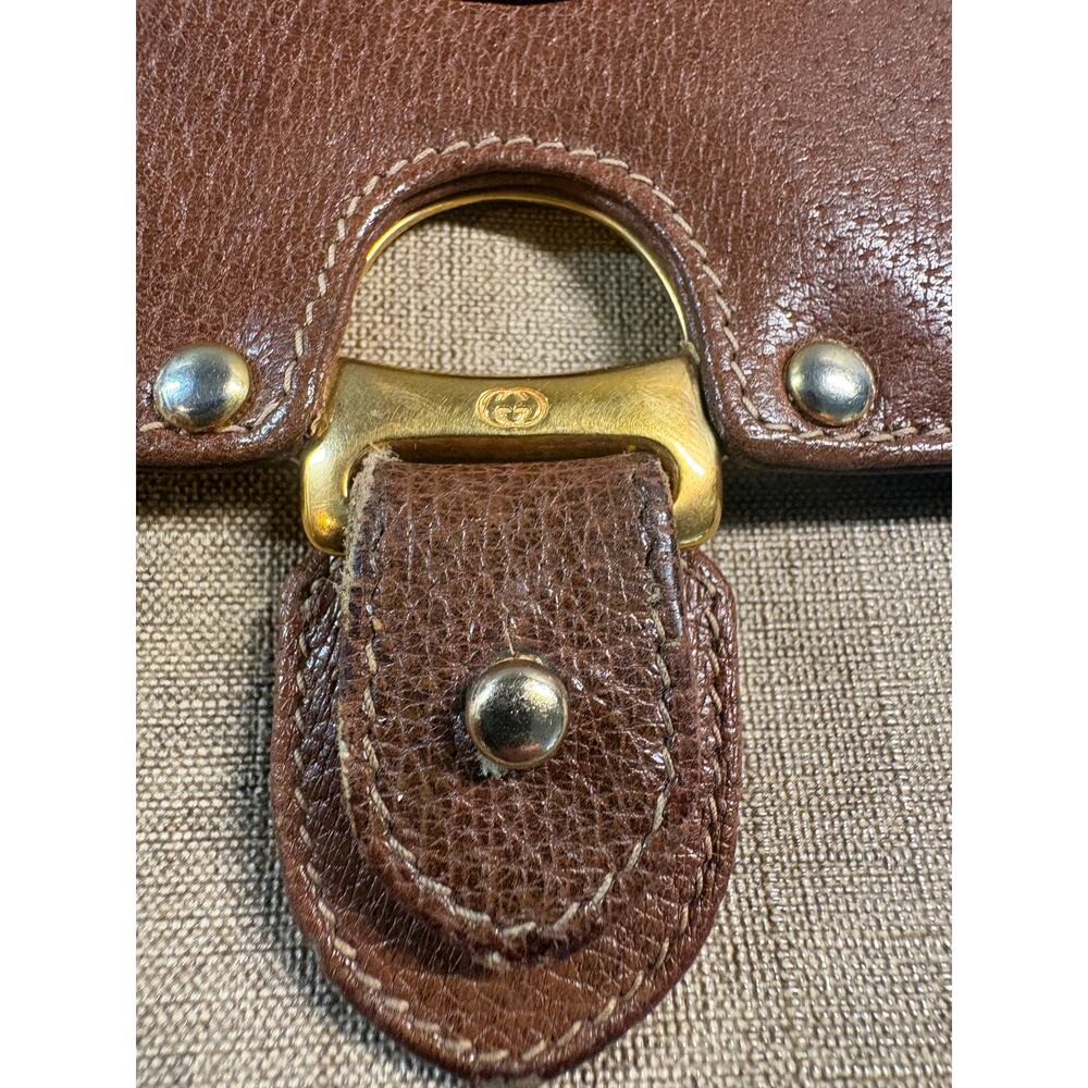 Gucci Vintage shoulder bag beige & brown (lock stem loose) chain strap Brown - Picture 10 of 12